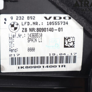 BMW 2 Series F22 F87 Instrument Cluster OEM 9232892