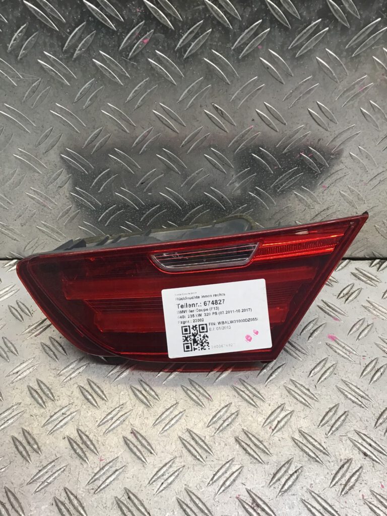 BMW 6 Series F13 Tail Light OEM 674827