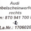 Audi A4 A6 Q5 B8 8K C6 4F 8R Halogen Fog Light Right Front OEM 8T0941700B
