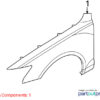 Audi A6 C7 4G Fender Front Left OEM 4G0821101