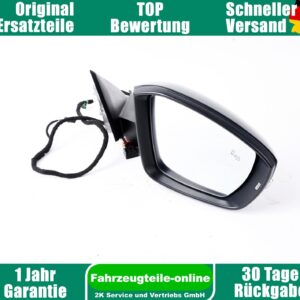 Volkswagen T-Roc A11 Right Door Mirror Grey OEM 2GA857508AH