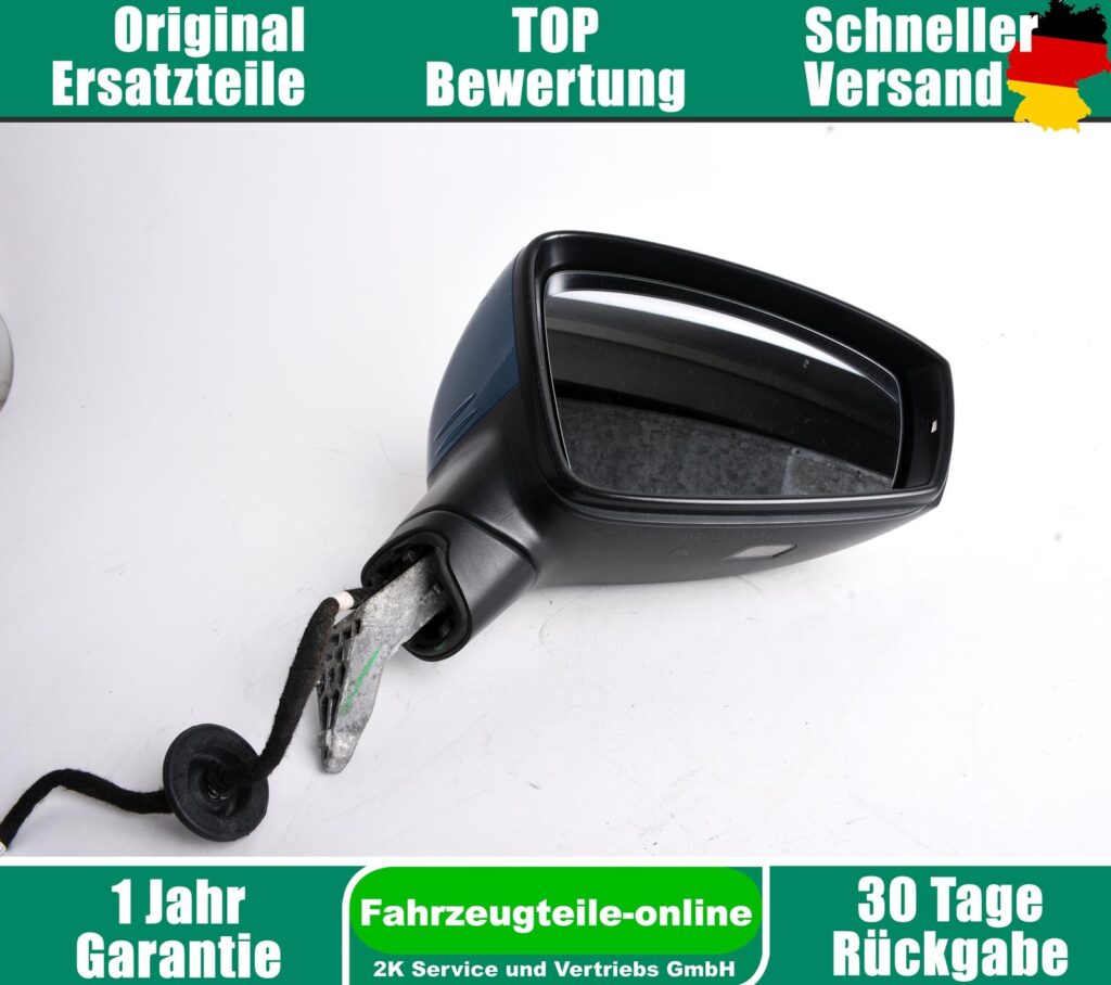 Volkswagen Tiguan II / AD1 Right Door Mirror Blue OEM 5NB857508S