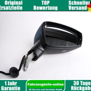 Volkswagen Tiguan II / AD1 Right Door Mirror Blue OEM 5NB857508S