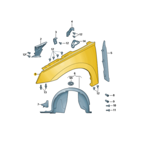Skoda Kamiq / Scala Front Right Fender OEM 657821106