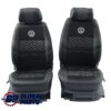 Volkswagen Caddy 2C Front Seat Pair Black / Grey