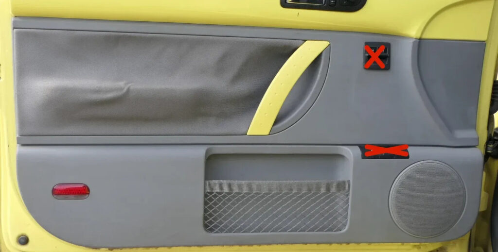 Volkswagen New Beetle 9C Front Left Door Panel Grey