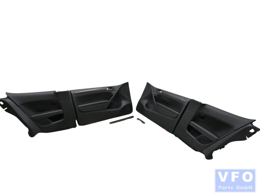 Volkswagen Golf VI Left / Right Door Panel Set Black