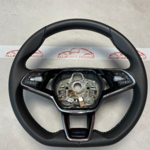 Skoda Scala / Kamiq Heated Sports Multifunction Steering Wheel Black / Tellur grey OEM 5E3419093BBVKL