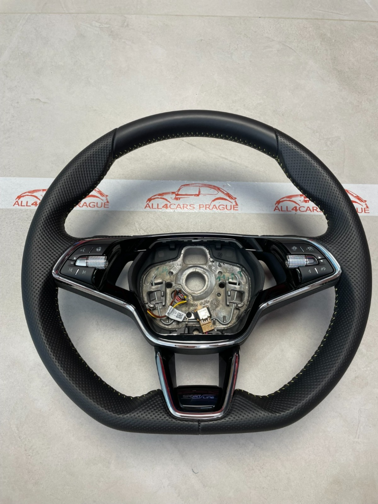 Skoda Scala / Kamiq Heated Sports Multifunction Steering Wheel Black / Tellur grey OEM 5E3419093BBVKL