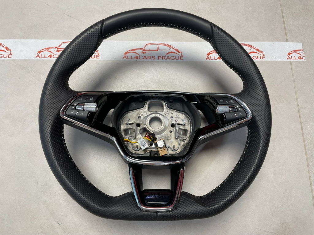 Skoda Superb / Kamiq Heated Sports Multifunction Steering Wheel Black OEM 5E3419093BBVKL