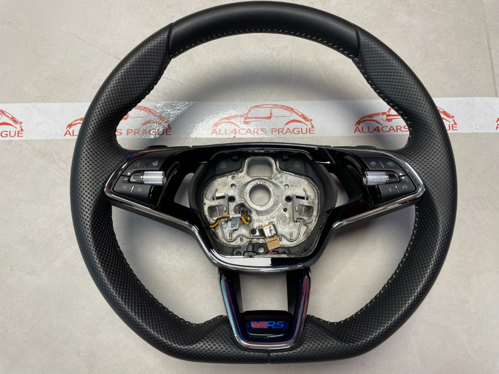 Skoda Octavia / Karoq Heated Sports Multifunction Steering Wheel Black OEM 5E3419093AH