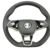 Skoda Sports Multifunction Steering Wheel Black OEM 5E3419093AMVKJ