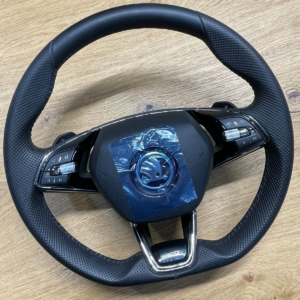 Skoda Heated Sports Multifunction Steering Wheel Black OEM 5E3419093AHVKJ