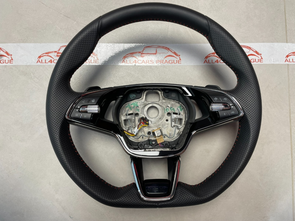 Skoda Enyaq / Elroq Heated Sports Multifunction Steering Wheel Black OEM 5E3419093BB