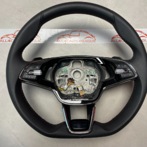 Skoda Enyaq / Elroq Heated Sports Multifunction Steering Wheel Black OEM 5E3419093BB