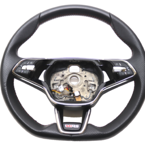 Skoda Octavia IV NX Heated Sports Multifunction Steering Wheel Black with red stitching OEM 5E3419093AM
