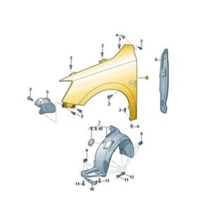 Skoda Fabia Front Right Fender OEM 6V0821106