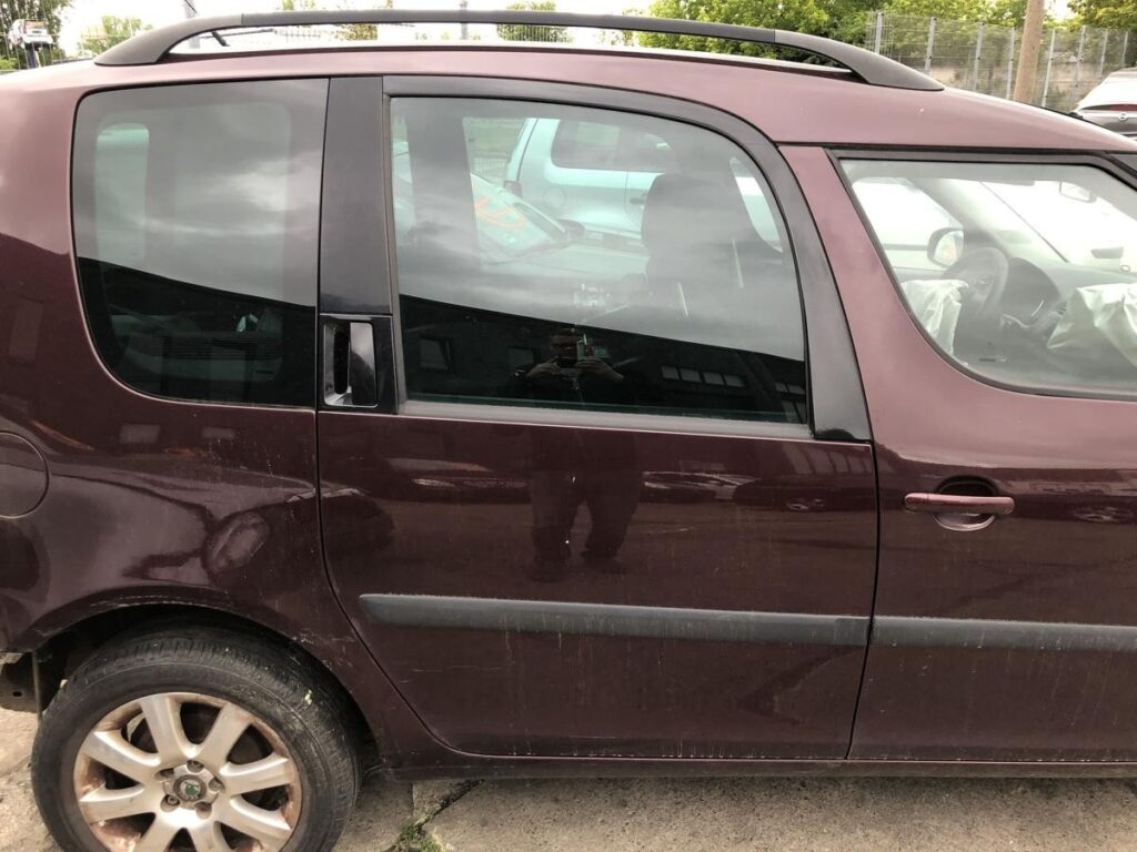 Skoda Roomster 5J Rear Right Door Rosso Brunello OEM 5J7833052