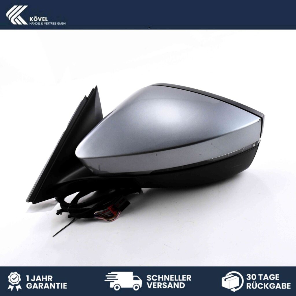 Skoda Superb III / 3V Left Side Mirror Grey OEM 3V1857507C