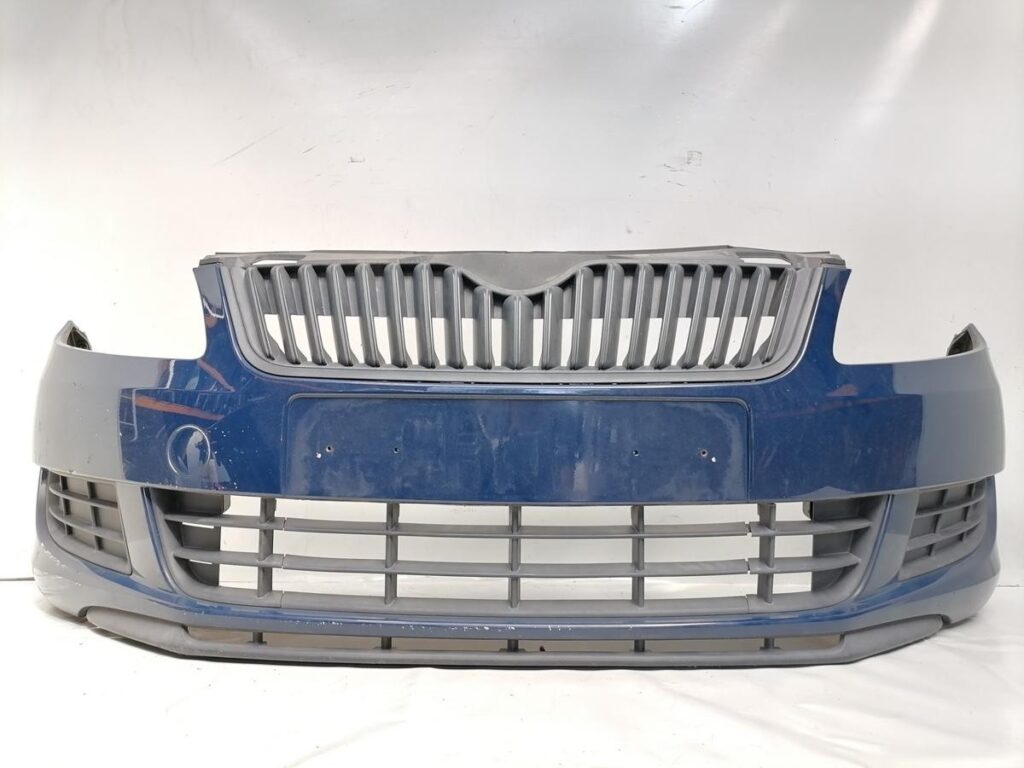 Skoda Fabia II / 5J Front Bumper Cover Pacific Blue OEM 5J0807221D