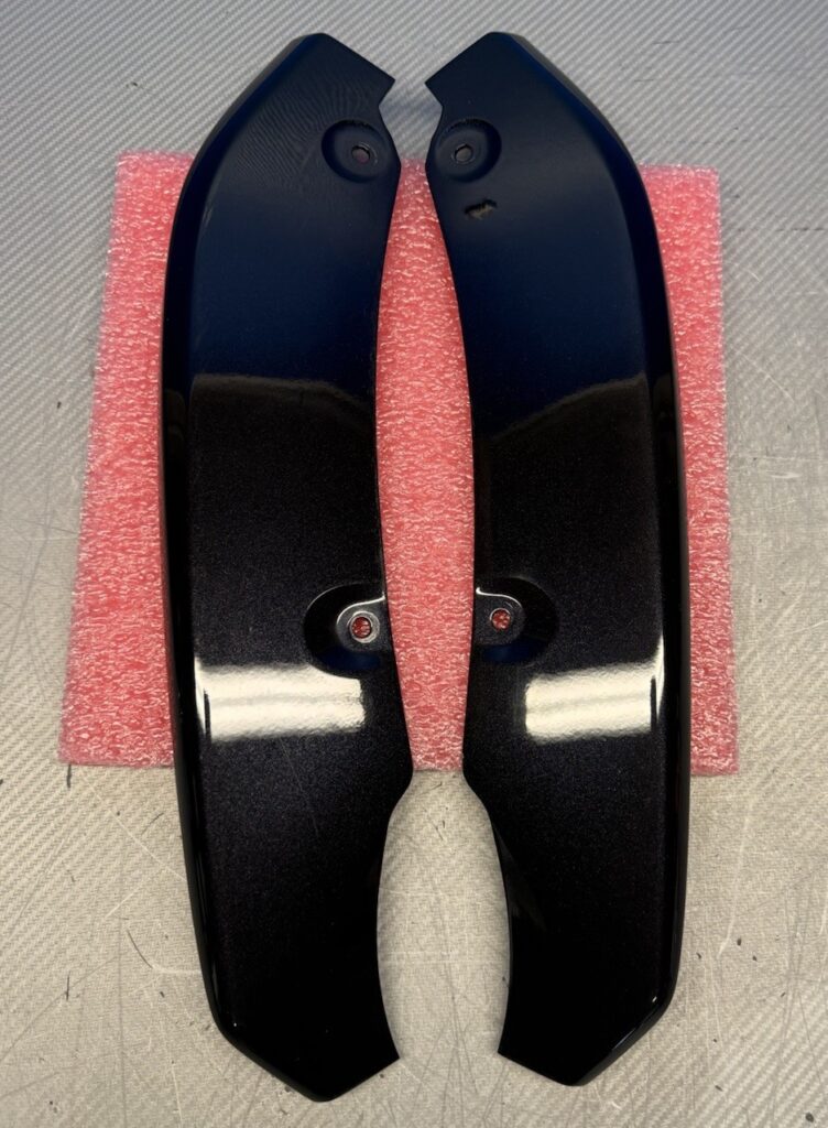 Skoda Fabia IV Front Lower Bumper Spoiler Pair Black Metallic OEM 6VA807008
