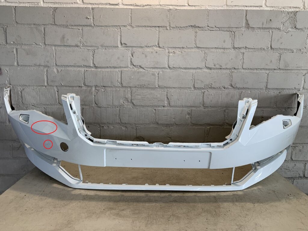 Skoda Superb III / 3V Front Bumper Cover White OEM 3V0807221