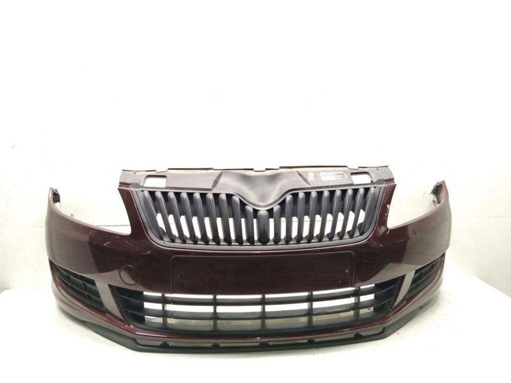 Skoda Fabia II / 5J Front Bumper Cover Rosso Brunello Violet Metallic OEM 5J0807221D