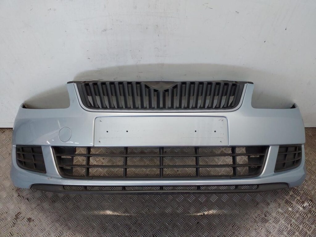 Skoda Fabia II / 5J Front Bumper Cover Aqua Blue Metallic