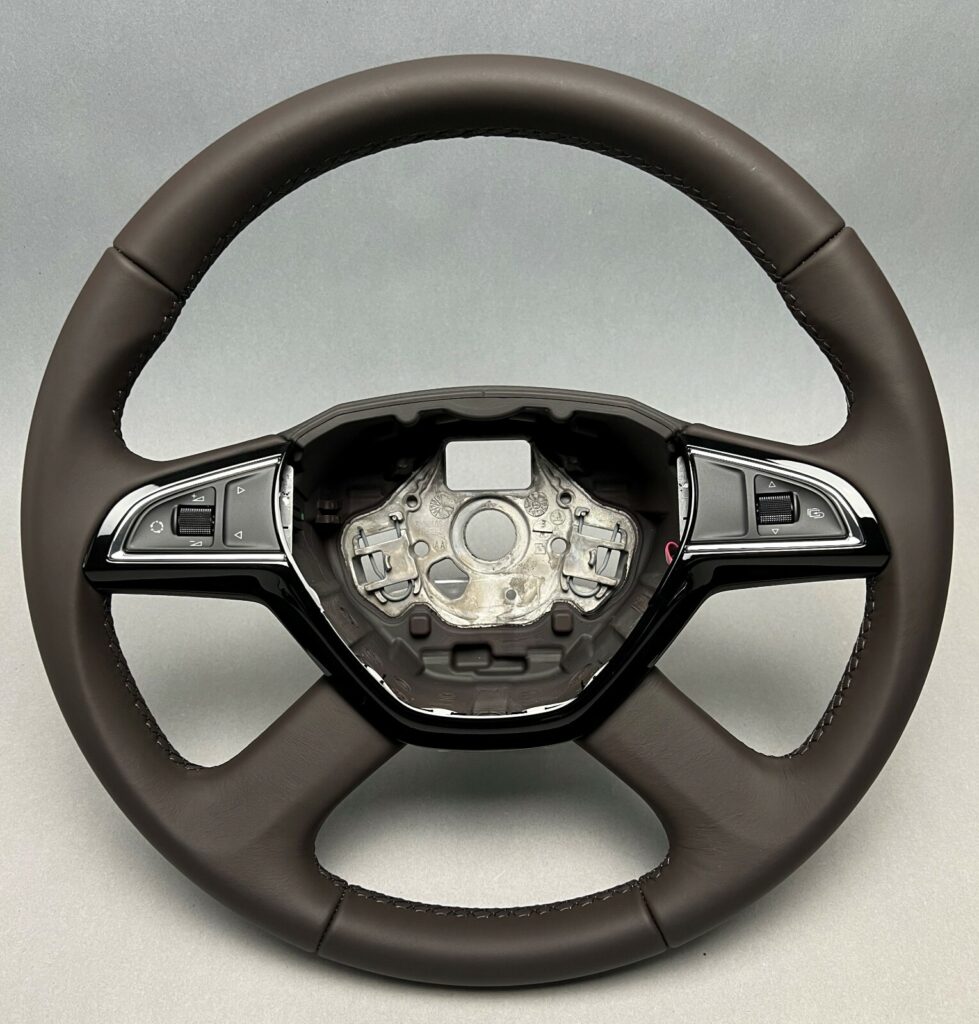 Skoda Octavia III 5E Multifunction Steering Wheel Brown OEM 5E0419091RMBJ