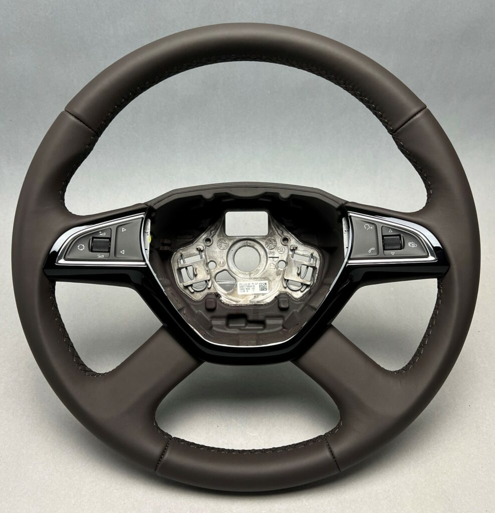 Skoda Octavia III 5E Multifunction Steering Wheel Brown OEM 3T0419091AHCWF