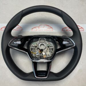 Skoda Superb Heated Sports Multifunction Steering Wheel Black / Tellur grey OEM 5E3419093BBVKL