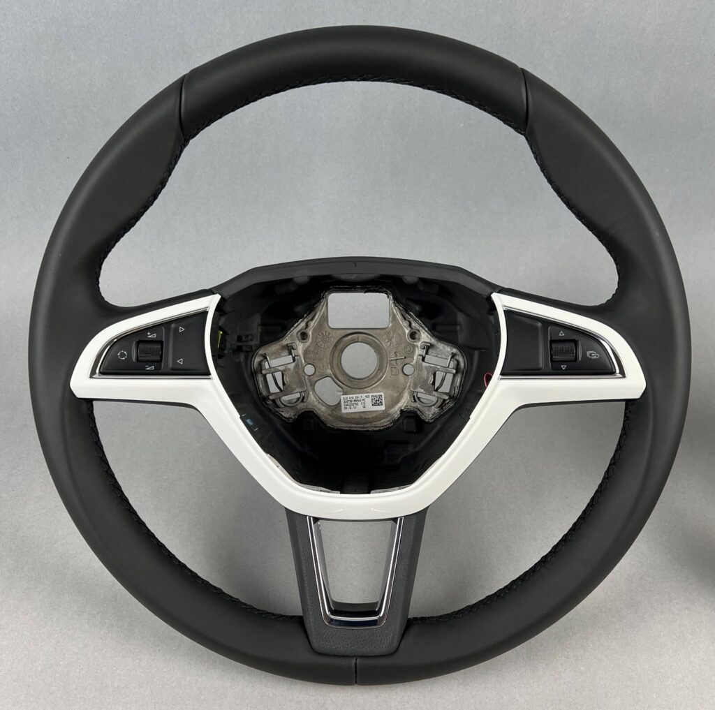 Skoda Octavia / Fabia / Rapid / Superb Sports Multifunction Steering Wheel Black OEM 5E0419091AHCWE