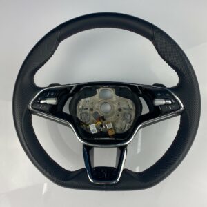 Skoda Multifunction Steering Wheel Black / chrome OEM 5E3419093AR