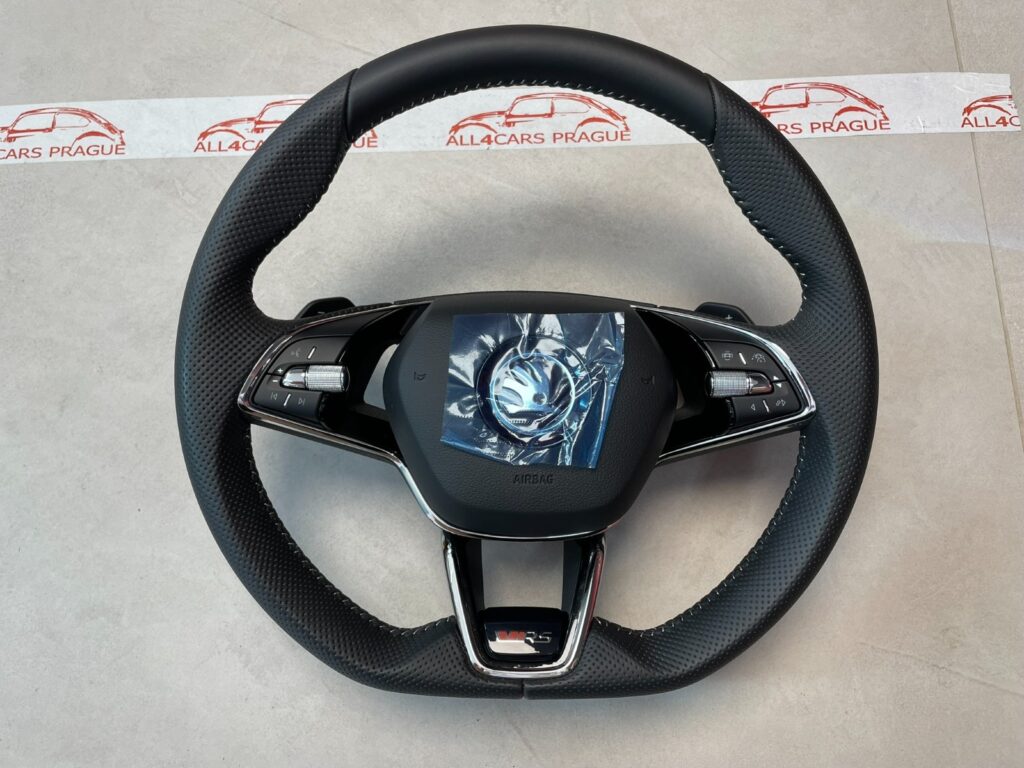 Skoda Octavia / Superb / Kodiaq Sports Multifunction Steering Wheel Black OEM 5E3419093AD