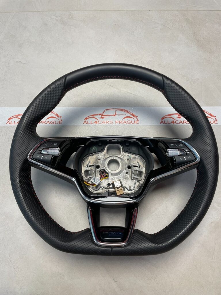 Skoda Superb / Kodiaq Heated Sports Multifunction Steering Wheel Black OEM 5E3419093BB