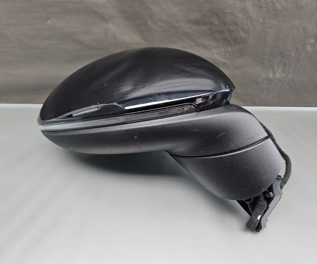 Porsche Cayenne Right Side Mirror without Glass Deep Black Metallic OEM 9Y2857508P