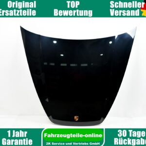 Porsche Cayenne 92A Front Hood Deep Black Pearl OEM 95851101102