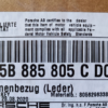 Porsche Macan Seat Backrest Cover Black OEM 95B885805CD0
