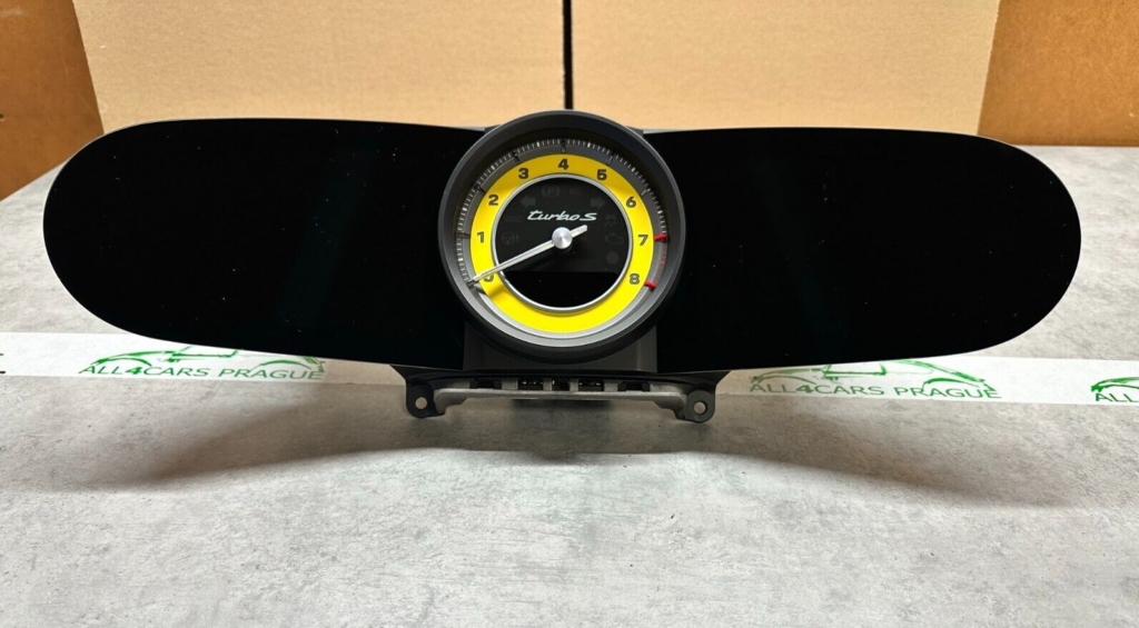 Porsche 911 Turbo S 992 Instrument Cluster Yellow OEM 992920731J1S1