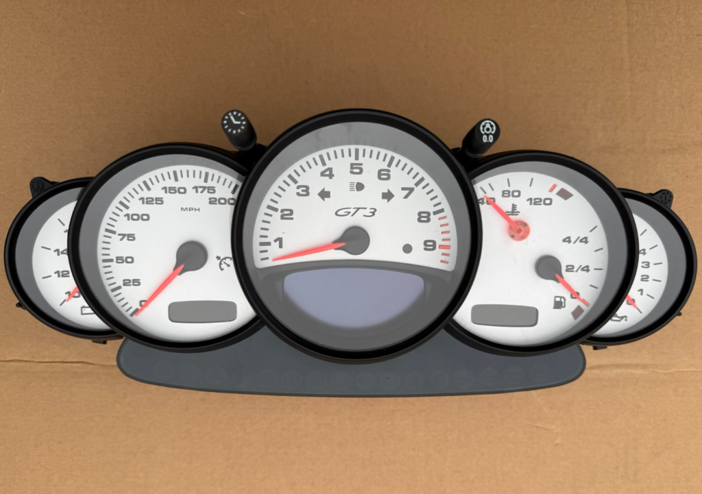 Porsche 911 GT3 996 Instrument Cluster White OEM 9966419819570C