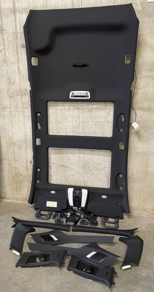 Mercedes C-Class S204 Panoramic Roof Headliner Set Black OEM A2046900450