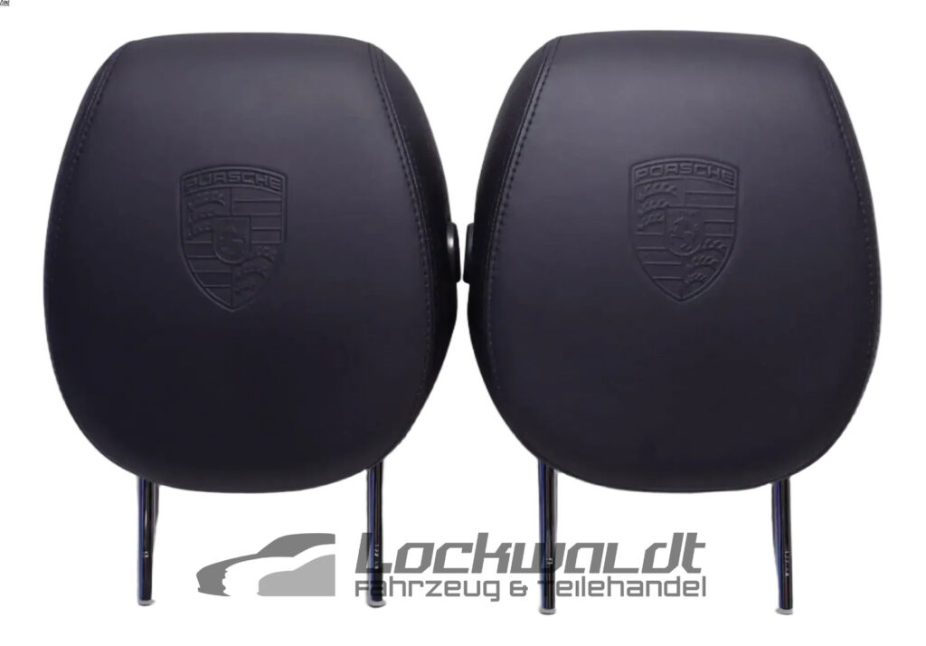 Porsche Cayenne 9PA / 957 Front Headrest Set Black OEM 95552182100