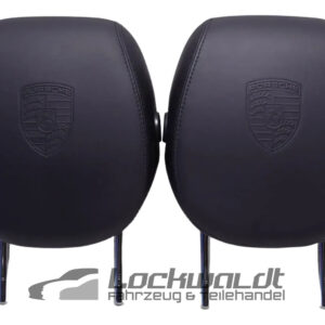 Porsche Cayenne 9PA / 957 Front Headrest Set Black OEM 95552182100