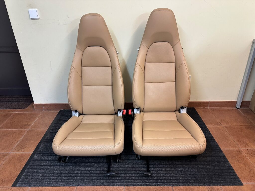 Porsche 911 / 718 Boxster / Cayman 991 / 981 / 982 Front Seat Set Luxor Beige