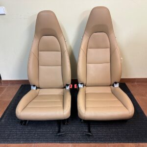 Porsche 911 / 718 Boxster / Cayman 991 / 981 / 982 Front Seat Set Luxor Beige
