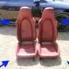 Porsche 911 Turbo S / Cayman 997 Front Sport Seat Set Bordeaux Red