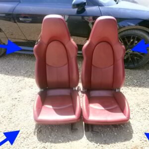 Porsche 911 Turbo S / Cayman 997 Front Sport Seat Set Bordeaux Red