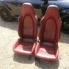Porsche 911 Turbo S / Cayman 997 Front Sport Seat Set Bordeaux Red