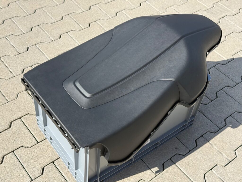 Porsche Taycan Y1A Front Seat Backrest Rear Cover Black OEM 9J1881971D9M0
