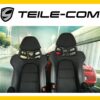 Porsche 911 992 Front Carbon Bucket Seat Set Yellow Stitching OEM 9GT881304AYA3G